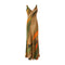 Yes Zee Abito lungo Abito Donna lungo a V Verde P24-YESZEEA400Y900-2900-S - Francavilla Moda